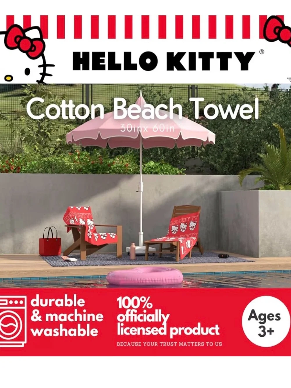 Hello Kitty Beach Towel